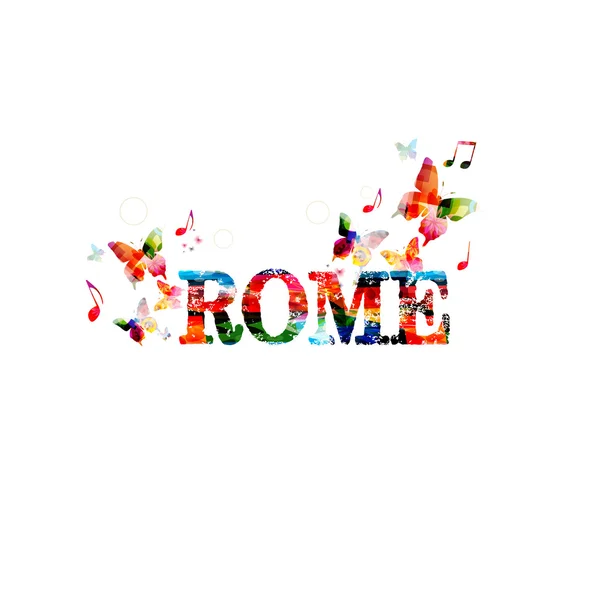 Fundo colorido "ROME" —  Vetores de Stock