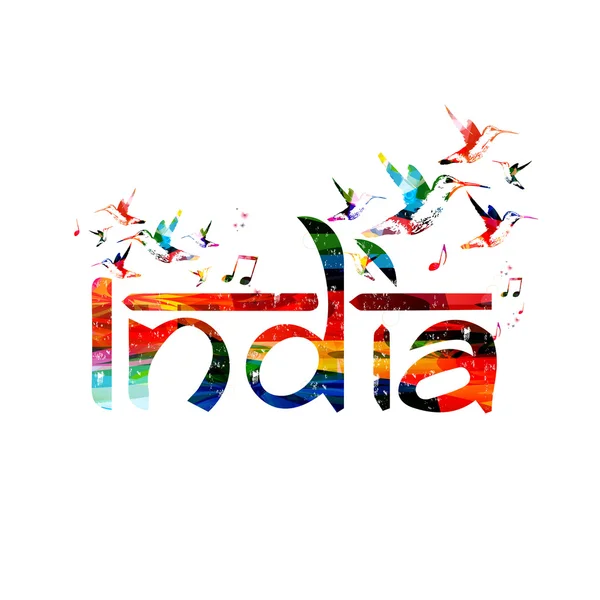 Inspirativní nápis Indie — Stockový vektor