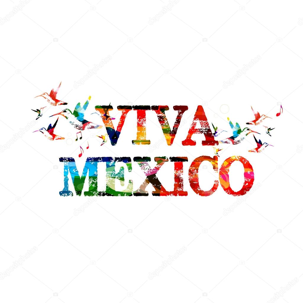 Colorful VIVA MEXICO Stock Vector abstract412 109919476
