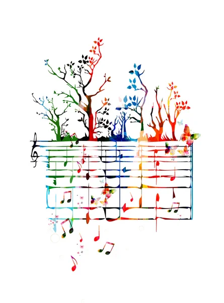 Sfondo musicale colorato — Vettoriale Stock