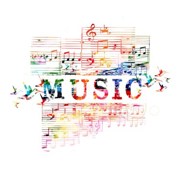 renkli müzik arkaplanı