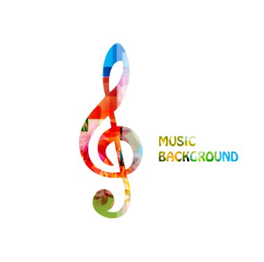 Müzik arka plan g-nota anahtarı ile 