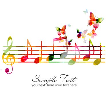 renkli müzik arkaplanı
