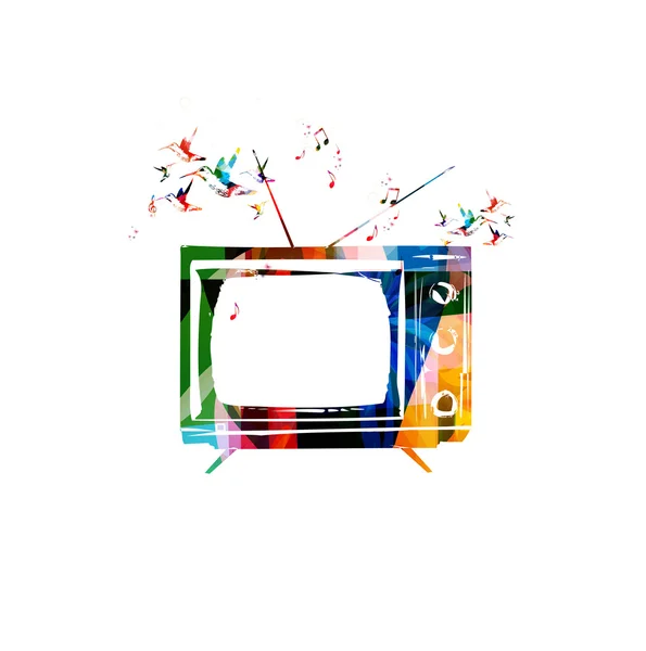 Fond TV coloré — Image vectorielle