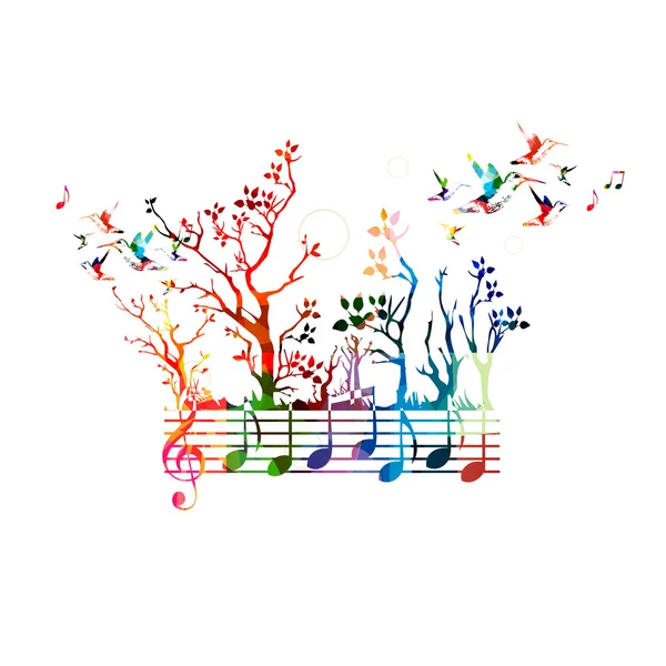 Fond musical coloré — Image vectorielle