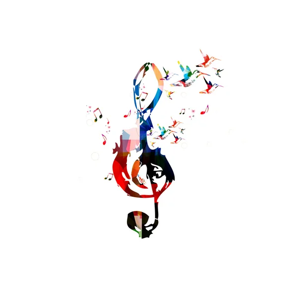 Fond musical coloré — Image vectorielle