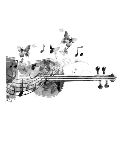 Schwarz-weißes Violoncello — Stockvektor