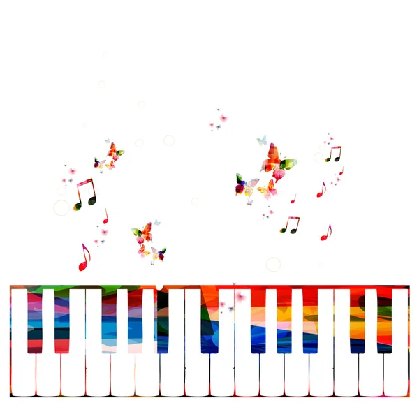 Barevné klavírní pozadí — Stockový vektor
