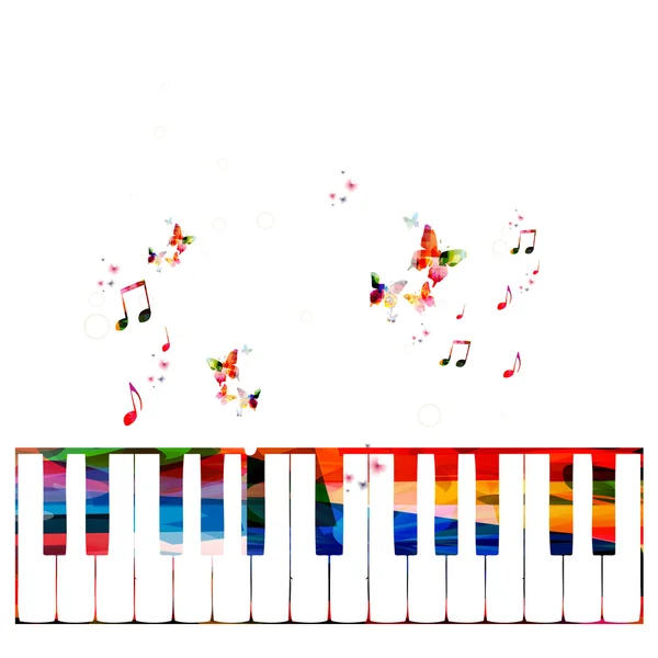 Fundo de piano colorido —  Vetores de Stock