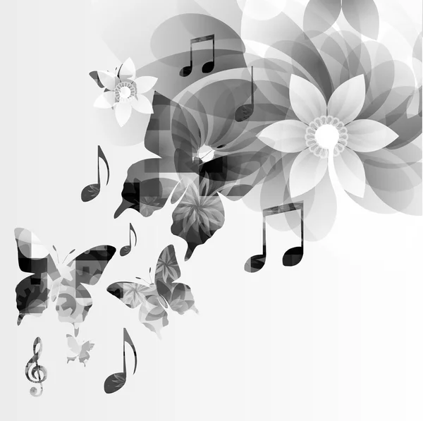 Notes de musique fond — Image vectorielle