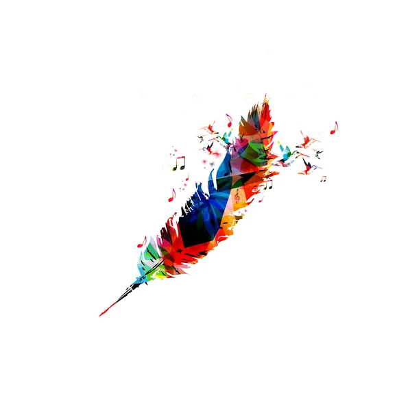 Fond de plume coloré — Image vectorielle