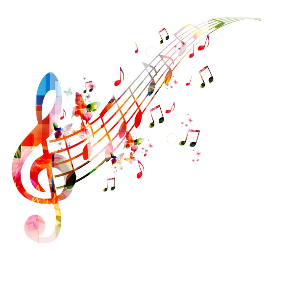 Notes de musique fond — Image vectorielle