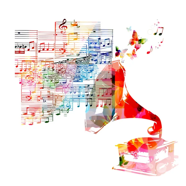 Красочный музыкальный фон — стоковый вектор