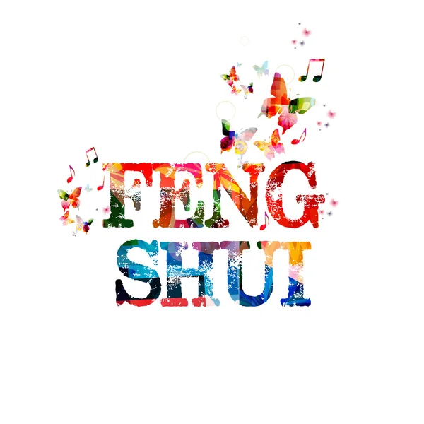 カラフルな feng shui の背景 — ストックベクタ