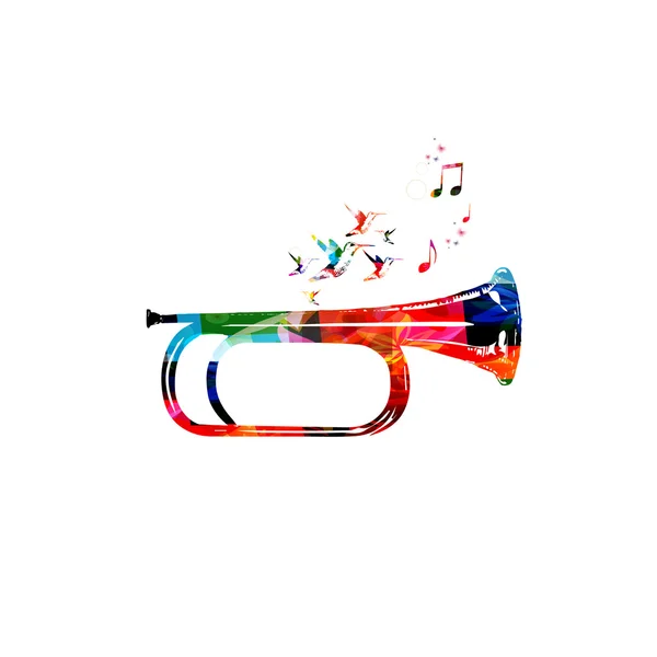 Colorful bugle design — Stock Vector