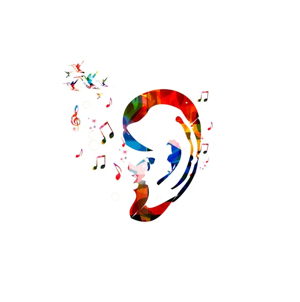 Oreille colorée abstraite — Image vectorielle