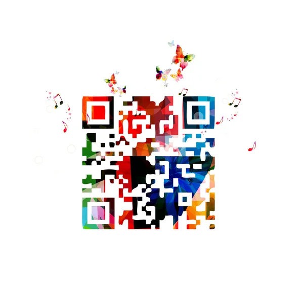 Abstracte achtergrond van kleur qr-code — Stockvector