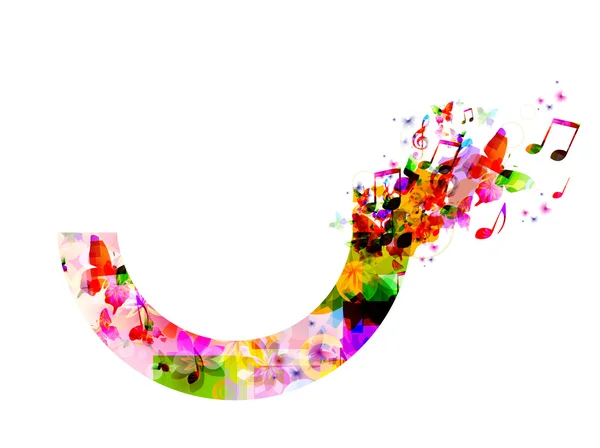 다채 로운 음악적 배경 — 스톡 벡터