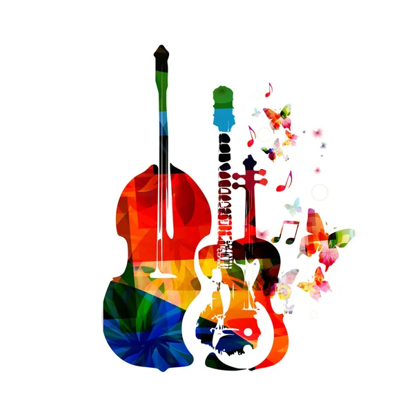 Groupe d'instruments de musique — Image vectorielle