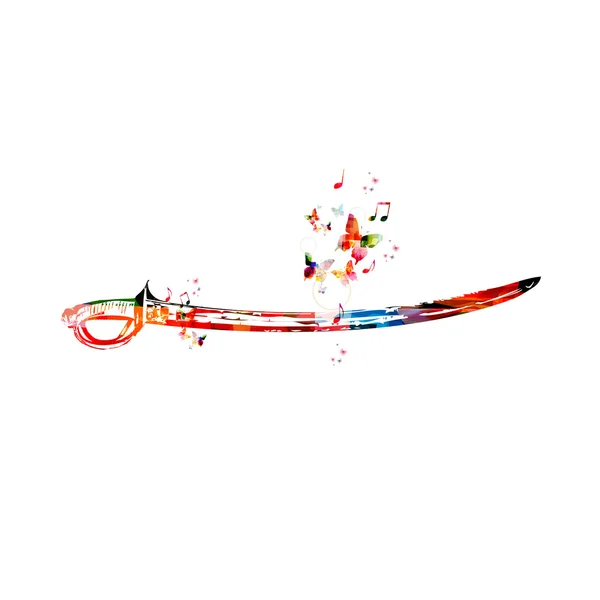Värikäs miekka tausta — vektorikuva