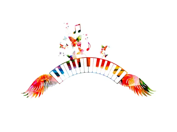 Kleurrijke piano klavier — Stockvector