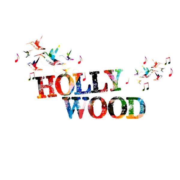 Colorido fondo "HOLLYWOOD" — Vector de stock