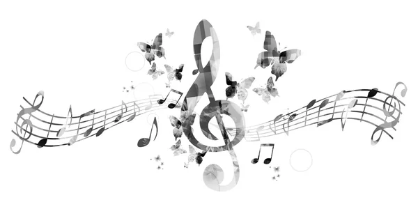 Notes de musique fond — Image vectorielle