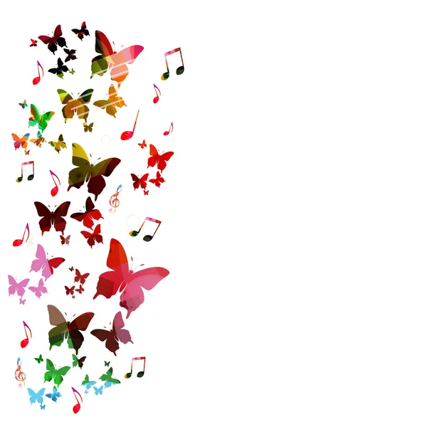 Colorful background with butterflies. — Stock Vector