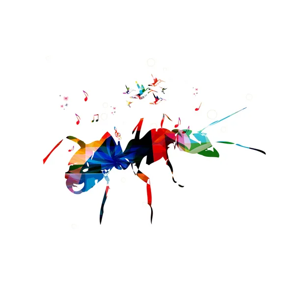 多彩的蚂蚁背景 — 图库矢量图片