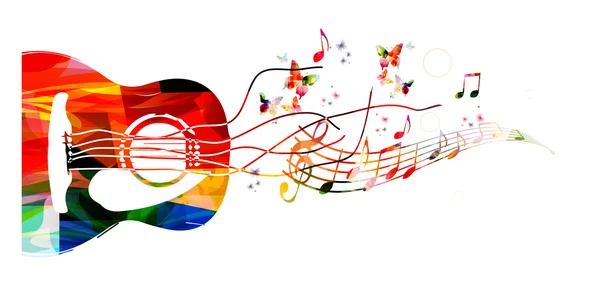 Fond musical coloré — Image vectorielle