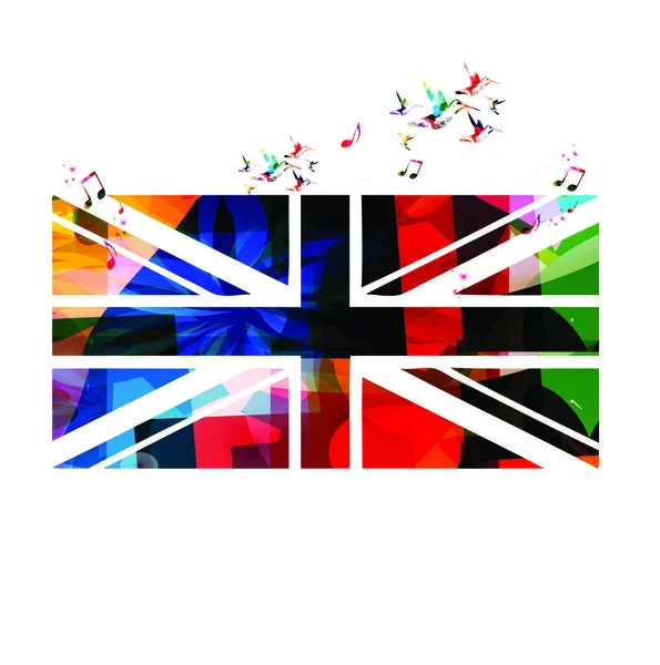 Kolorowe flagę Wielkiej Brytanii — Wektor stockowy