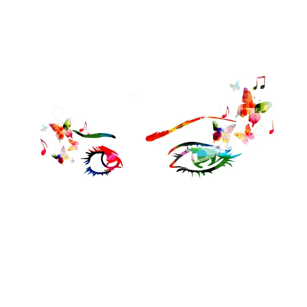 Occhi femminili colorati — Vettoriale Stock