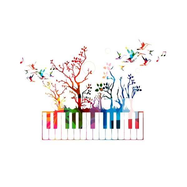 Fondo de música colorida — Vector de stock