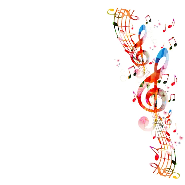 Notes de musique fond — Image vectorielle