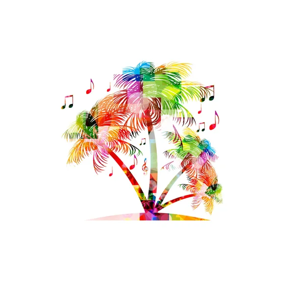 Fondo de música colorida — Vector de stock