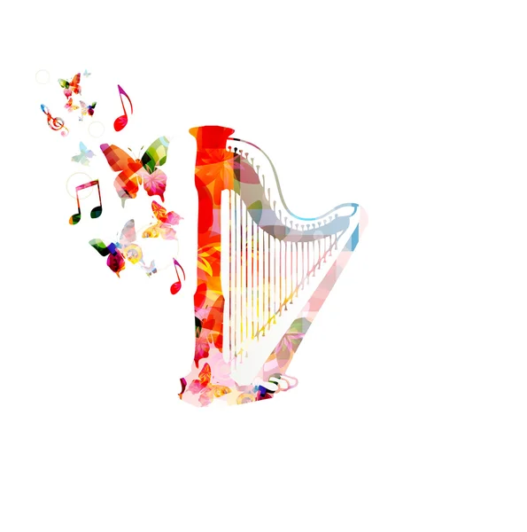 Fond musical coloré. — Image vectorielle