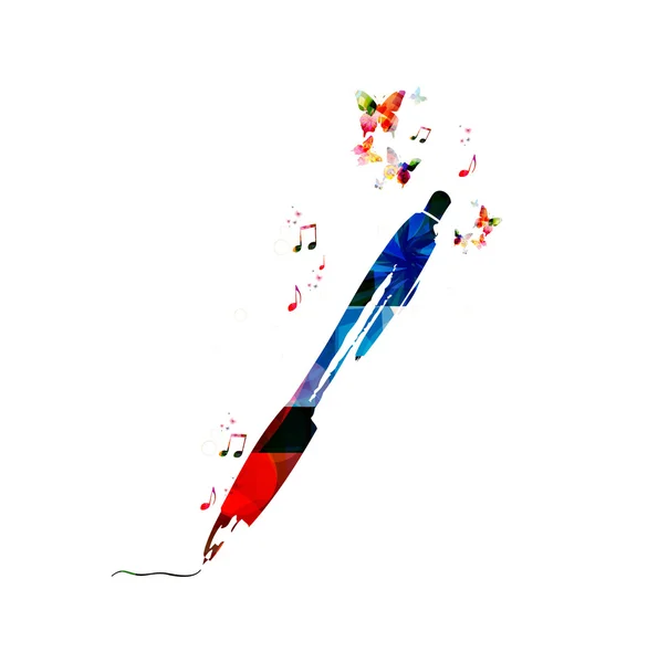 カラフルなペンの背景 — ストックベクタ