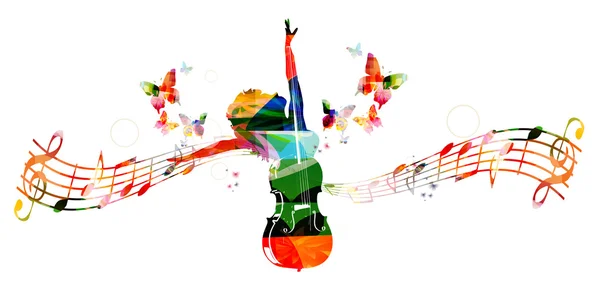 Fond musical coloré — Image vectorielle