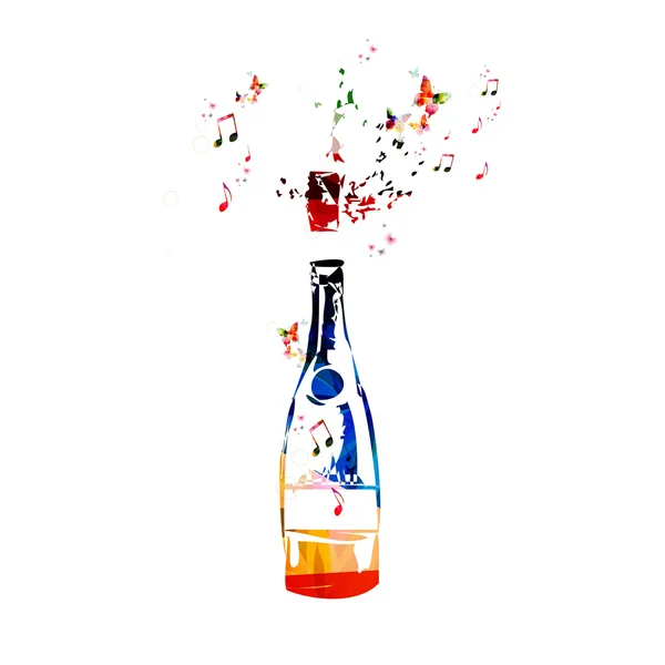 Kleurrijke fles achtergrond — Stockvector