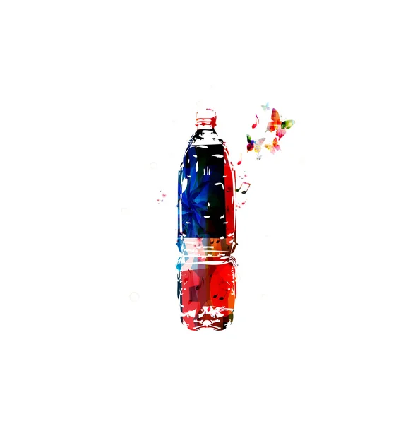 Diseño colorido de la botella — Vector de stock