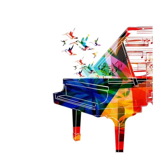 Design colorato del pianoforte — Vettoriale Stock