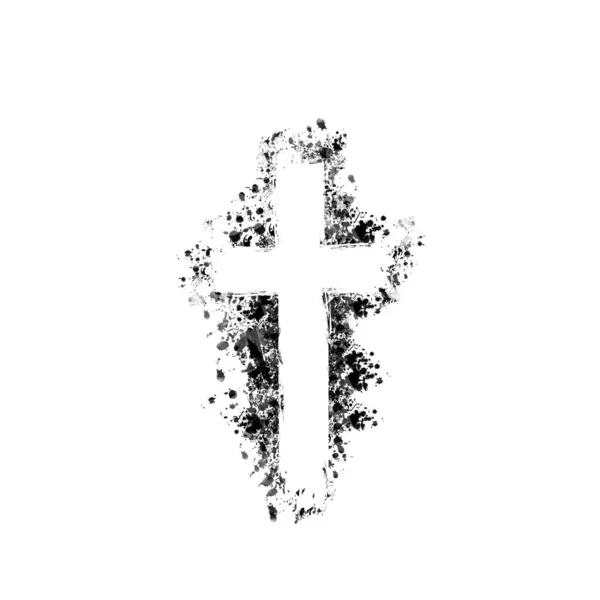 Christian Cross Isolated Vector Illustration Religion Themed Background Design Christianity — Vector de stock