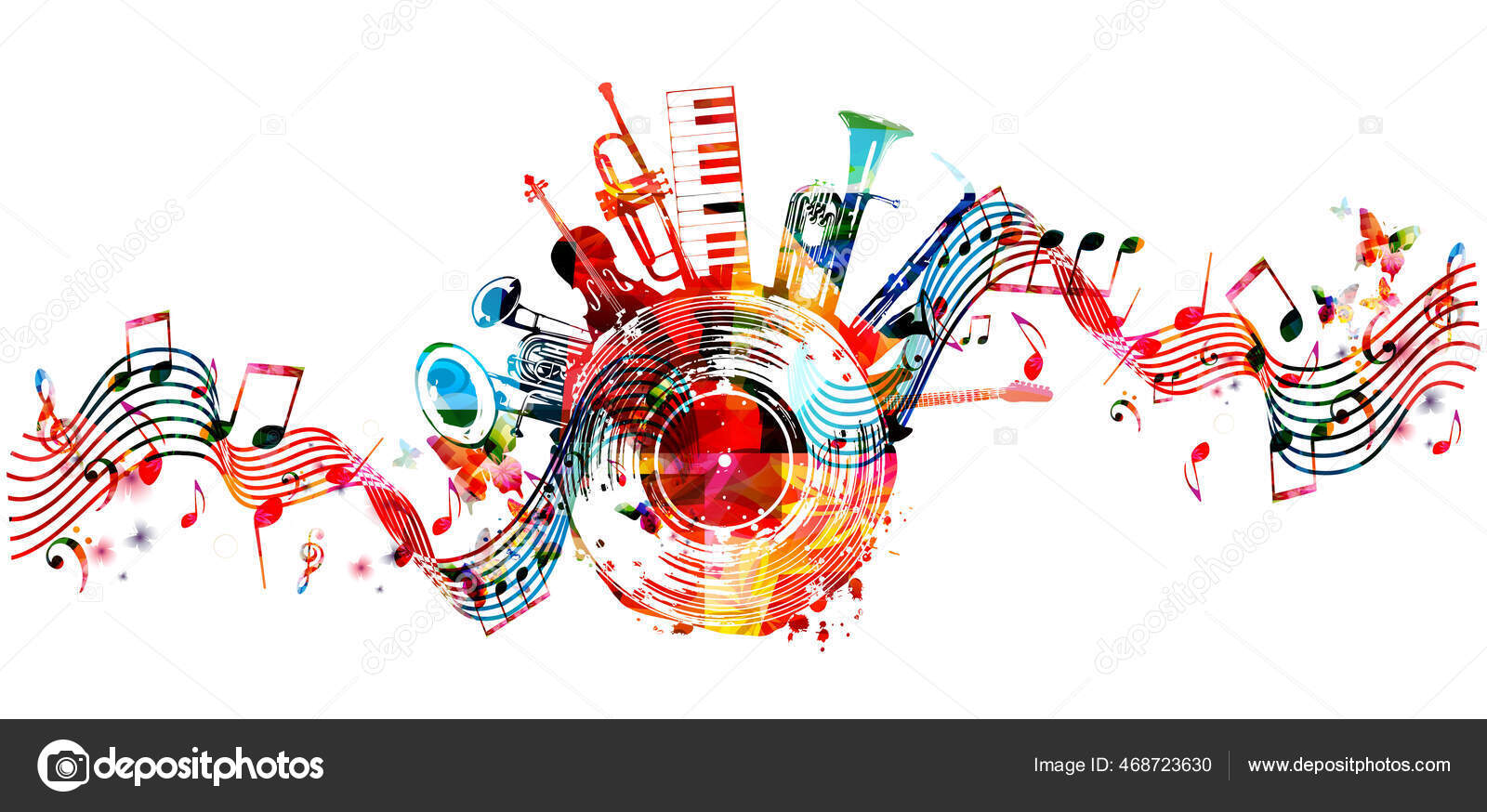 楽器やノート分離ベクトルイラストとカラフルな音楽プロモーションポスター コンサートイベント 音楽祭やショーのためのビニールディスクと芸術抽象的なデザイン パーティーフライヤー ストックベクター C Abstract412 楽器やノート分離ベクトルイラストとカラフルな音楽プロモーションポスター コンサートイベント 音楽祭やショーのためのビニールディスクと芸術抽象的なデザイン パーティーフライヤー ストックベクター C Abstract412