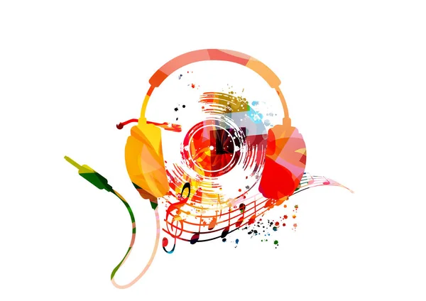 Muzyczny Plakat Promocyjny Instrumentem Muzycznym Kolorowy Wektor Wydarzeń Koncertowych Żywo — Wektor stockowy