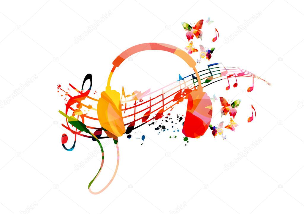 Musical promotional poster with musical instrument colorful vector for live concert events, music festivals, shows, party flyer