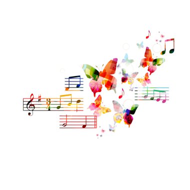 Kelebekler ile müzik arka plan