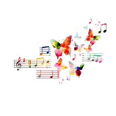 music background with butterflies