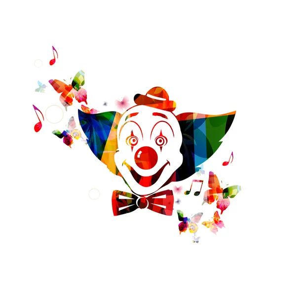 Clown vecteur coloré — Image vectorielle