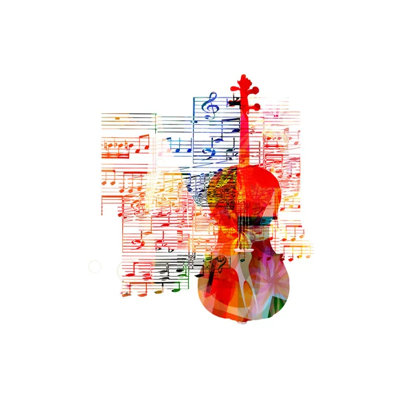 Fond musical coloré — Image vectorielle