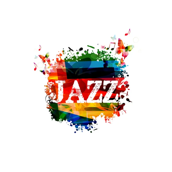 Πολύχρωμο σχεδιασμό τζαζ — Διανυσματικό Αρχείο
